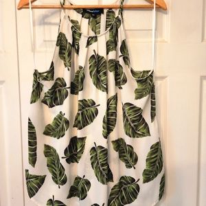 ALICE BLUE, PALM 🌴  SLEEVLESS TOP